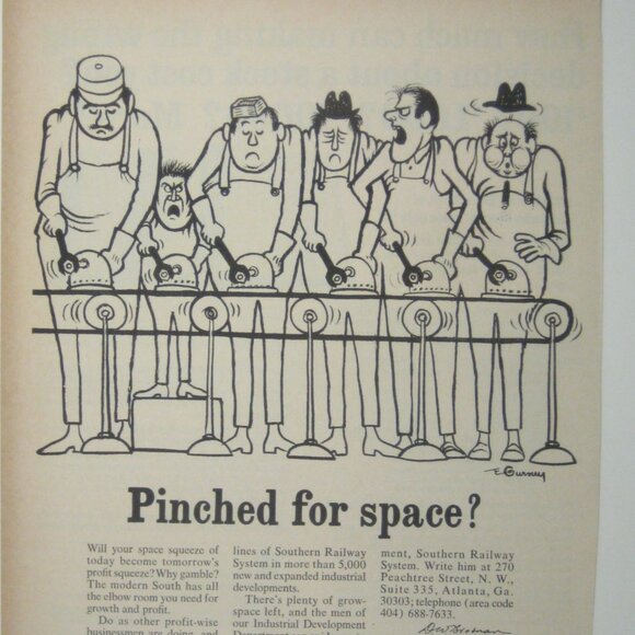 Southern Railway System Vintage 1967 Original Print Advertisement Limited Space - Picture 2 of 2